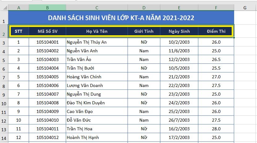 Hướng dẫn tạo và sử dụng bộ lọc Filter trong Excel 2019 - Thủ thuật Excel 05