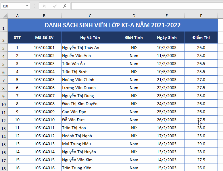 Hướng dẫn tạo và sử dụng bộ lọc Filter trong Excel 2019 - Thủ thuật Excel 05