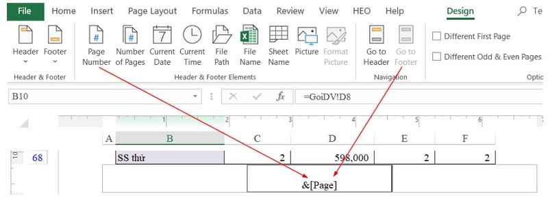 danhsotrangtrongexcelbangtheinsert cách đánh số trang trong excel nhanh